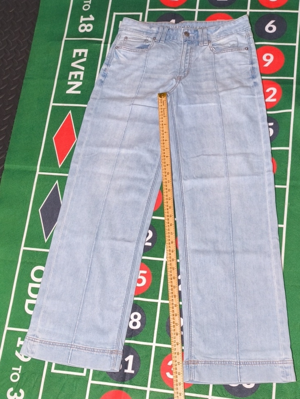 American Eagle Light Wash Flare Jeans Size 2 X-Long - Picture 2 of 14